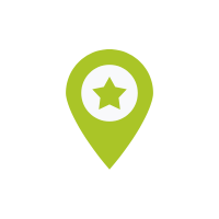This is a green pin for a google map to pin point a local business for local seo strategies